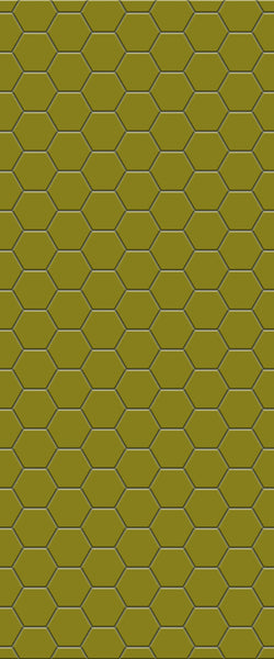 Yellow Hexagon Tile Acrylic Wall Panel 2440mm x 1220mm (3mm Thick) - CladdTech
