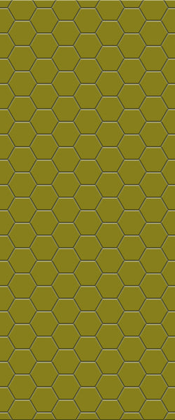 Yellow Hexagon Tile Acrylic Wall Panel 2440mm x 1220mm (3mm Thick) - CladdTech