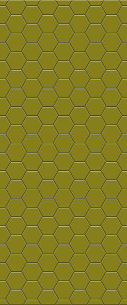 Yellow Hexagon Tile Acrylic Wall Panel 2440mm x 1220mm (3mm Thick) - CladdTech