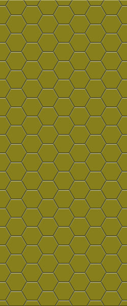 Yellow Hexagon Tile Acrylic Wall Panel 2440mm x 1220mm (3mm Thick) - CladdTech