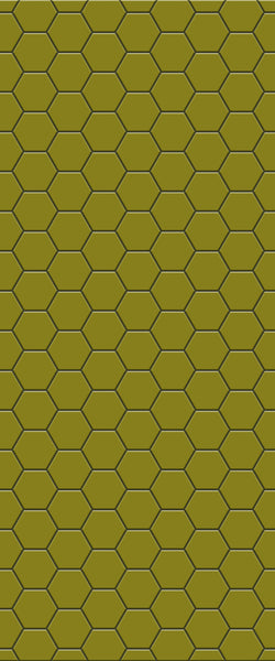 Yellow Hexagon Tile Acrylic Wall Panel 2440mm x 1220mm (3mm Thick) - CladdTech