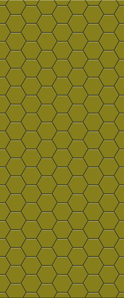 Yellow Hexagon Tile Acrylic Wall Panel 2440mm x 1220mm (3mm Thick) - CladdTech