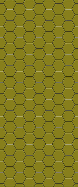 Yellow Hexagon Tile Acrylic Wall Panel 2440mm x 1220mm (3mm Thick) - CladdTech