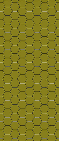 Yellow Hexagon Tile Acrylic Wall Panel 2440mm x 1220mm (3mm Thick) - CladdTech