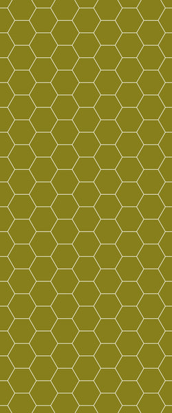 Yellow Hexagon Tile Acrylic Wall Panel 2440mm x 1220mm (3mm Thick) - CladdTech