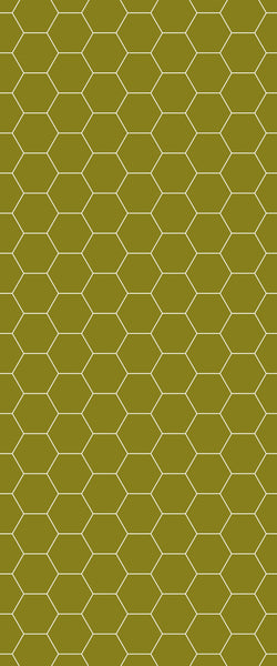 Yellow Hexagon Tile Acrylic Wall Panel 2440mm x 1220mm (3mm Thick) - CladdTech