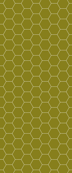 Yellow Hexagon Tile Acrylic Wall Panel 2440mm x 1220mm (3mm Thick) - CladdTech