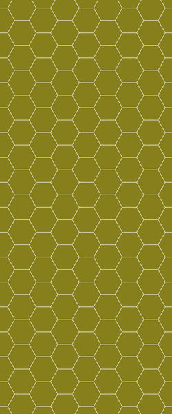 Yellow Hexagon Tile Acrylic Wall Panel 2440mm x 1220mm (3mm Thick) - CladdTech