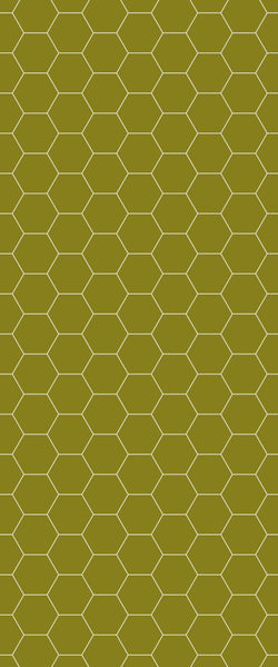 Yellow Hexagon Tile Acrylic Wall Panel 2440mm x 1220mm (3mm Thick) - CladdTech