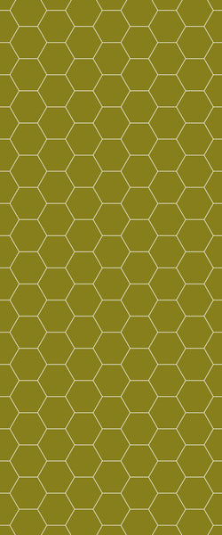 Yellow Hexagon Tile Acrylic Wall Panel 2440mm x 1220mm (3mm Thick) - CladdTech