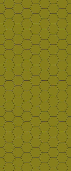Yellow Hexagon Tile Acrylic Wall Panel 2440mm x 1220mm (3mm Thick) - CladdTech