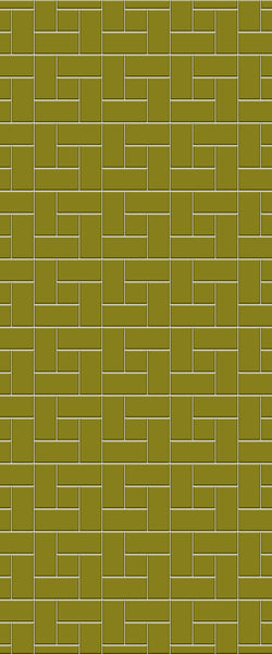 Yellow Windmill Tile Acrylic Shower Panel 2440mm x 1220mm ( 3mm Thick) - CladdTech