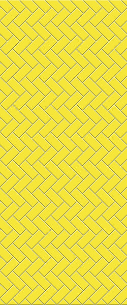 Yellow Diagonal Herringbone Tile Acrylic Shower Wall Panel 2440mm x 1220mm (3mm Thick) - CladdTech