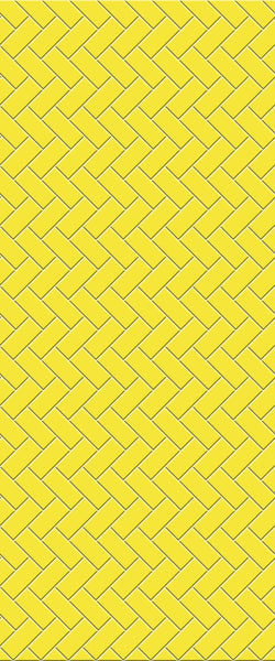 Yellow Diagonal Herringbone Tile Acrylic Shower Wall Panel 2440mm x 1220mm (3mm Thick) - CladdTech