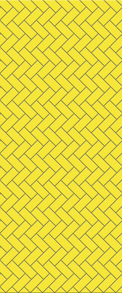Yellow Diagonal Herringbone Tile Acrylic Shower Wall Panel 2440mm x 1220mm (3mm Thick) - CladdTech