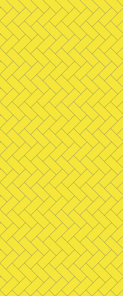 Yellow Diagonal Herringbone Tile Acrylic Shower Wall Panel 2440mm x 1220mm (3mm Thick) - CladdTech