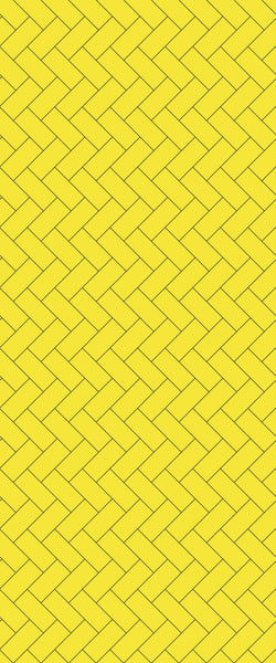 Yellow Diagonal Herringbone Tile Acrylic Shower Wall Panel 2440mm x 1220mm (3mm Thick) - CladdTech