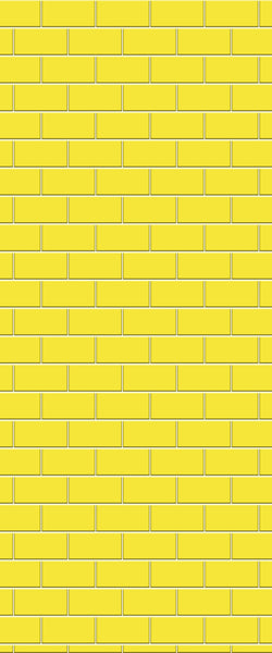 Yellow Subway Tile Acrylic Shower Wall Panel 2440mm x 1220mm ( 3mm Thick) - CladdTech