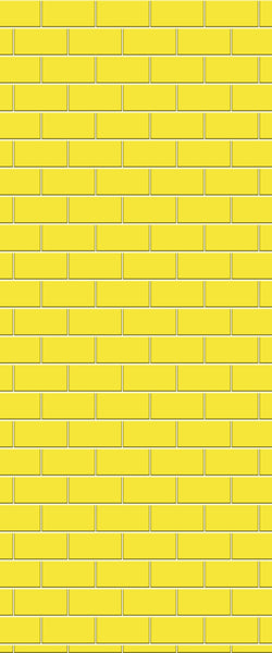 Yellow Subway Tile Acrylic Shower Wall Panel 2440mm x 1220mm ( 3mm Thick) - CladdTech