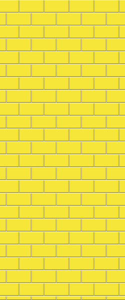 Yellow Subway Tile Acrylic Shower Wall Panel 2440mm x 1220mm ( 3mm Thick) - CladdTech