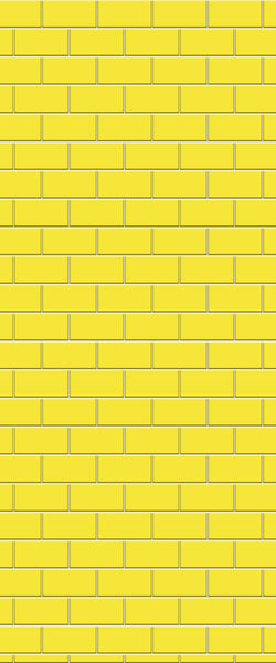 Yellow Subway Tile Acrylic Shower Wall Panel 2440mm x 1220mm ( 3mm Thick) - CladdTech