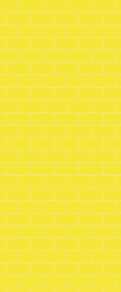 Yellow Subway Tile Acrylic Shower Wall Panel 2440mm x 1220mm ( 3mm Thick) - CladdTech