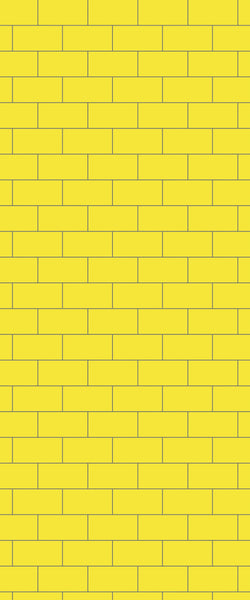 Yellow Subway Tile Acrylic Shower Wall Panel 2440mm x 1220mm ( 3mm Thick) - CladdTech