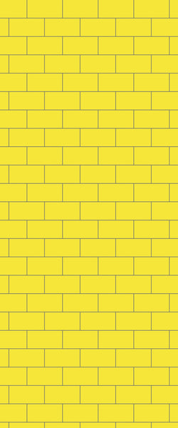 Yellow Subway Tile Acrylic Shower Wall Panel 2440mm x 1220mm ( 3mm Thick) - CladdTech