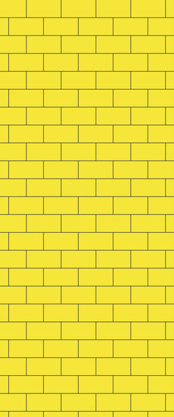 Yellow Subway Tile Acrylic Shower Wall Panel 2440mm x 1220mm ( 3mm Thick) - CladdTech