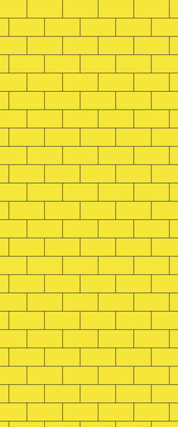 Yellow Subway Tile Acrylic Shower Wall Panel 2440mm x 1220mm ( 3mm Thick) - CladdTech