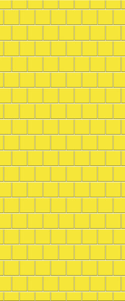 Yellow Large Square's Tile Acrylic Shower Wall Panel 2440mm x 1220mm ( 3mm Thick) - CladdTech
