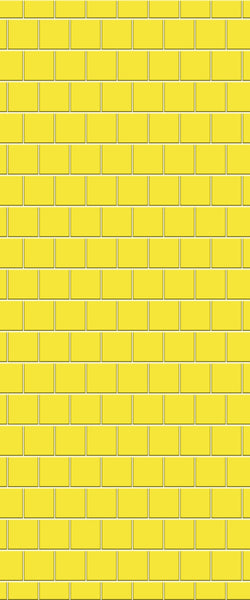 Yellow Large Square's Tile Acrylic Shower Wall Panel 2440mm x 1220mm ( 3mm Thick) - CladdTech