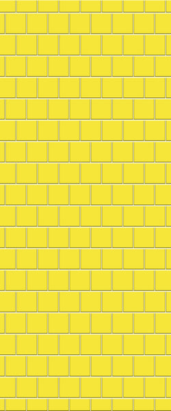 Yellow Large Square's Tile Acrylic Shower Wall Panel 2440mm x 1220mm ( 3mm Thick) - CladdTech