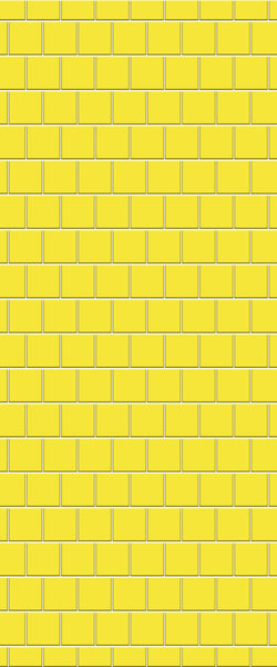 Yellow Large Square's Tile Acrylic Shower Wall Panel 2440mm x 1220mm ( 3mm Thick) - CladdTech