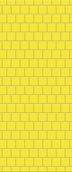 Yellow Large Square's Tile Acrylic Shower Wall Panel 2440mm x 1220mm ( 3mm Thick) - CladdTech