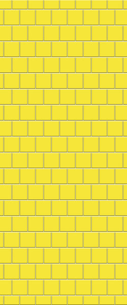 Yellow Large Square's Tile Acrylic Shower Wall Panel 2440mm x 1220mm ( 3mm Thick) - CladdTech