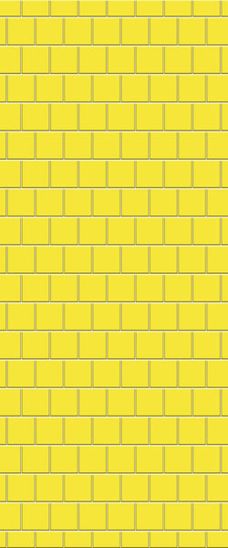 Yellow Large Square's Tile Acrylic Shower Wall Panel 2440mm x 1220mm ( 3mm Thick) - CladdTech