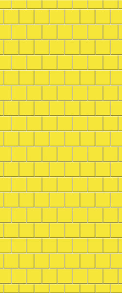 Yellow Large Square's Tile Acrylic Shower Wall Panel 2440mm x 1220mm ( 3mm Thick) - CladdTech