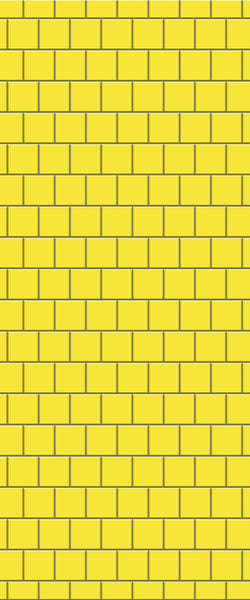 Yellow Large Square's Tile Acrylic Shower Wall Panel 2440mm x 1220mm ( 3mm Thick) - CladdTech