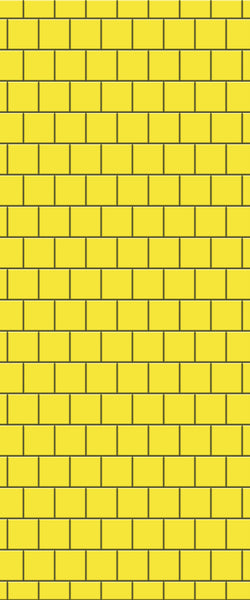 Yellow Large Square's Tile Acrylic Shower Wall Panel 2440mm x 1220mm ( 3mm Thick) - CladdTech