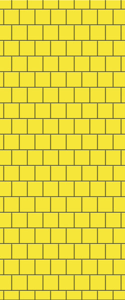 Yellow Large Square's Tile Acrylic Shower Wall Panel 2440mm x 1220mm ( 3mm Thick) - CladdTech