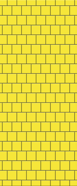 Yellow Large Square's Tile Acrylic Shower Wall Panel 2440mm x 1220mm ( 3mm Thick) - CladdTech