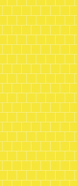 Yellow Large Square's Tile Acrylic Shower Wall Panel 2440mm x 1220mm ( 3mm Thick) - CladdTech