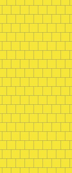 Yellow Large Square's Tile Acrylic Shower Wall Panel 2440mm x 1220mm ( 3mm Thick) - CladdTech