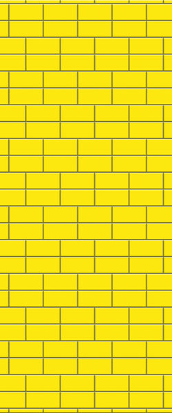 Yellow Brickbond Tile Acrylic Shower Wall Panel 2440mm x 1220mm ( 3mm Thick) - CladdTech