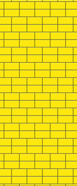 Yellow Brickbond Tile Acrylic Shower Wall Panel 2440mm x 1220mm ( 3mm Thick) - CladdTech