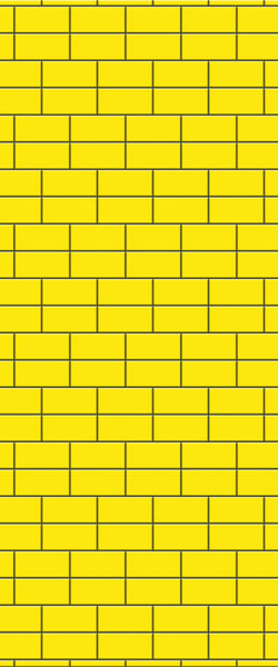Yellow Brickbond Tile Acrylic Shower Wall Panel 2440mm x 1220mm ( 3mm Thick) - CladdTech