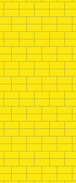 Yellow Brickbond Tile Acrylic Shower Wall Panel 2440mm x 1220mm ( 3mm Thick) - CladdTech