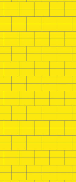Yellow Brickbond Tile Acrylic Shower Wall Panel 2440mm x 1220mm ( 3mm Thick) - CladdTech