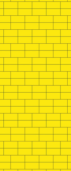 Yellow Brickbond Tile Acrylic Shower Wall Panel 2440mm x 1220mm ( 3mm Thick) - CladdTech